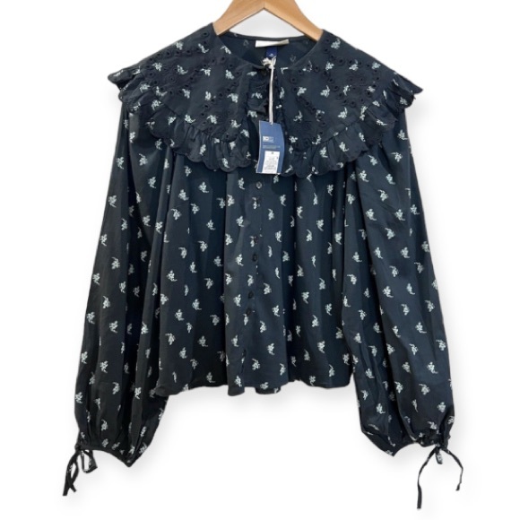 Universal Thread Balloon Long Sleeve Embroidered Button-Down Shirt Size XSMALL - Picture 7 of 13